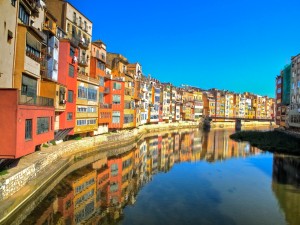 Girona, río, casco antiguo